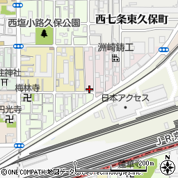 京都府京都市下京区梅小路東町18周辺の地図