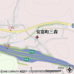兵庫県姫路市安富町三森312周辺の地図