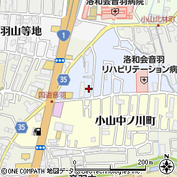 京都府京都市山科区小山北溝町10-52周辺の地図