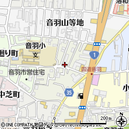 京都府京都市山科区音羽前田町周辺の地図