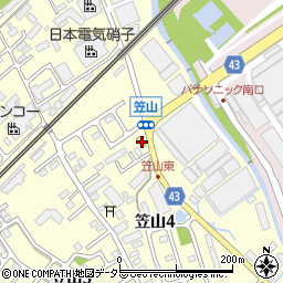 ファミリーマート草津笠山店周辺の地図