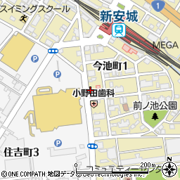 トヨタレンタリース愛知新安城駅前店周辺の地図