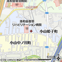 京都府京都市山科区小山北溝町33周辺の地図