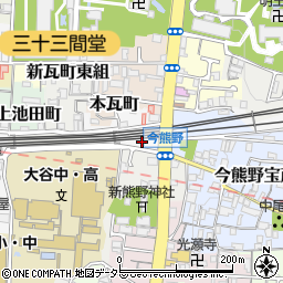 京都府京都市東山区南瓦町周辺の地図