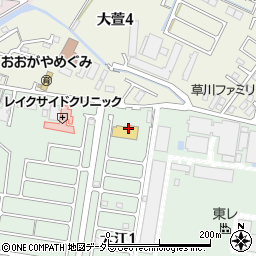 滋賀県大津市大江1丁目2周辺の地図