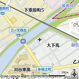 愛知県刈谷市半城土町大下馬74周辺の地図