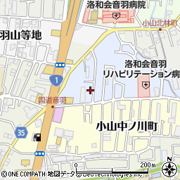 京都府京都市山科区小山北溝町10-34周辺の地図