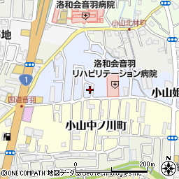 京都府京都市山科区小山北溝町16-42周辺の地図