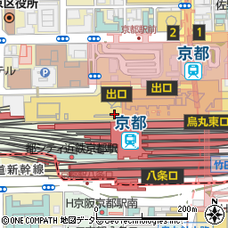鶏三和　ＪＲ京都伊勢丹店周辺の地図