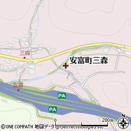 兵庫県姫路市安富町三森315周辺の地図