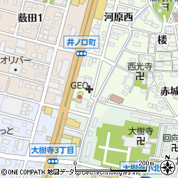 愛知県岡崎市井ノ口町和田屋周辺の地図