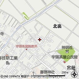 愛知県安城市宇頭茶屋町（北裏）周辺の地図