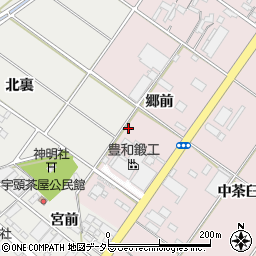 愛知県安城市橋目町（郷前）周辺の地図