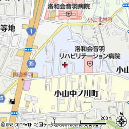 京都府京都市山科区小山北溝町16-27周辺の地図