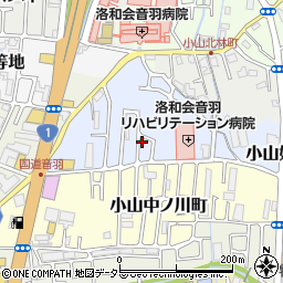 京都府京都市山科区小山北溝町16周辺の地図