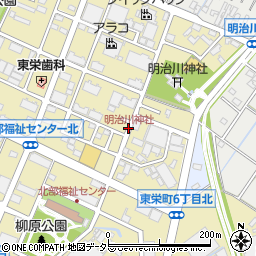 明治川神社周辺の地図