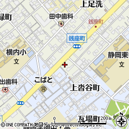 静岡県静岡市葵区銭座町8周辺の地図