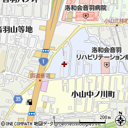 京都府京都市山科区小山北溝町6-11周辺の地図