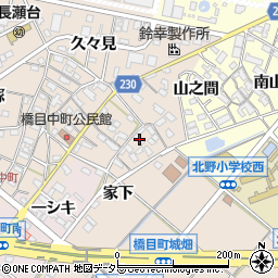 愛知県岡崎市橋目町屋敷11周辺の地図