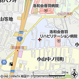 京都府京都市山科区小山北溝町13周辺の地図
