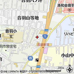 京都府京都市山科区音羽前田町44周辺の地図