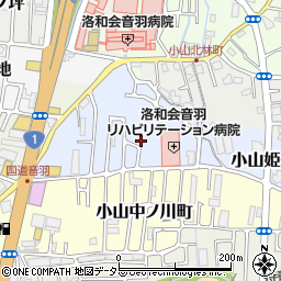 京都府京都市山科区小山北溝町21周辺の地図