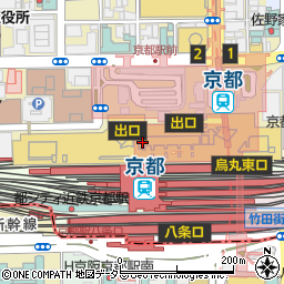 京都総合観光案内所周辺の地図