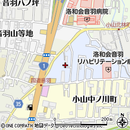 京都府京都市山科区小山北溝町6-8周辺の地図