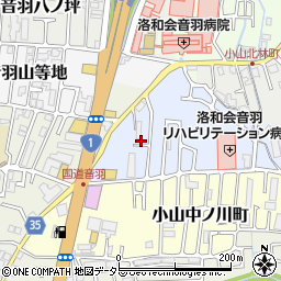 京都府京都市山科区小山北溝町6-9周辺の地図