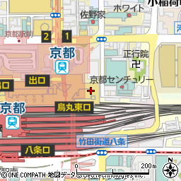 寿司 和食 がんこ 京都駅ビル店周辺の地図