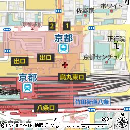 京都銀行地下鉄京都駅 ＡＴＭ周辺の地図