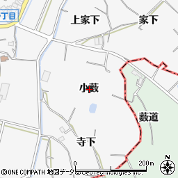 愛知県大府市吉田町小薮周辺の地図