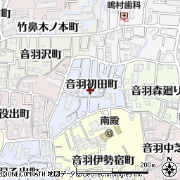 京都府京都市山科区音羽初田町周辺の地図