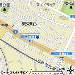 ファミリーマート安城東栄町店周辺の地図
