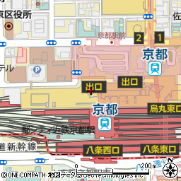 田ごと 京都駅 ザ キューブ店周辺の地図