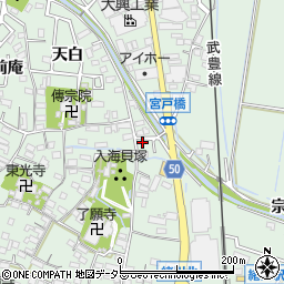 愛知県知多郡東浦町緒川屋敷壱区13周辺の地図