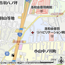 京都府京都市山科区小山北溝町10-17周辺の地図