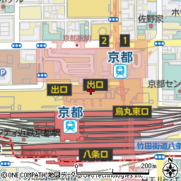 ココカラファイン薬局JR京都駅店周辺の地図