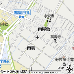 愛知県安城市浜屋町南裏周辺の地図