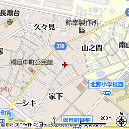 愛知県岡崎市橋目町屋敷33周辺の地図