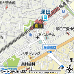 滋賀銀行瀬田駅前支店 ＡＴＭ周辺の地図