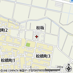 愛知県岡崎市東阿知和町松坂周辺の地図