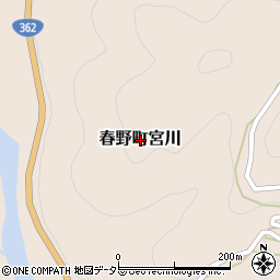 静岡県浜松市天竜区春野町宮川周辺の地図