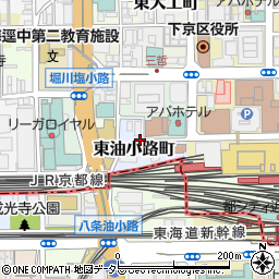 リパークＪＲ京都駅前第５駐車場周辺の地図