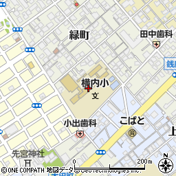 静岡市横内児童クラブ周辺の地図