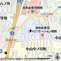 京都府京都市山科区小山北溝町16-47周辺の地図