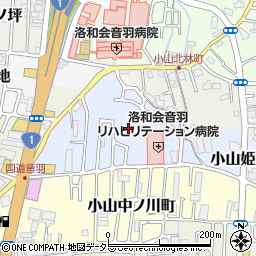 京都府京都市山科区小山北溝町周辺の地図