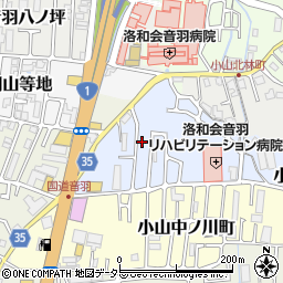 京都府京都市山科区小山北溝町10-44周辺の地図