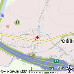 兵庫県姫路市安富町三森84周辺の地図