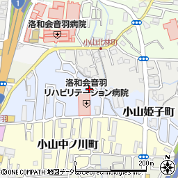 京都府京都市山科区小山北溝町38-41周辺の地図